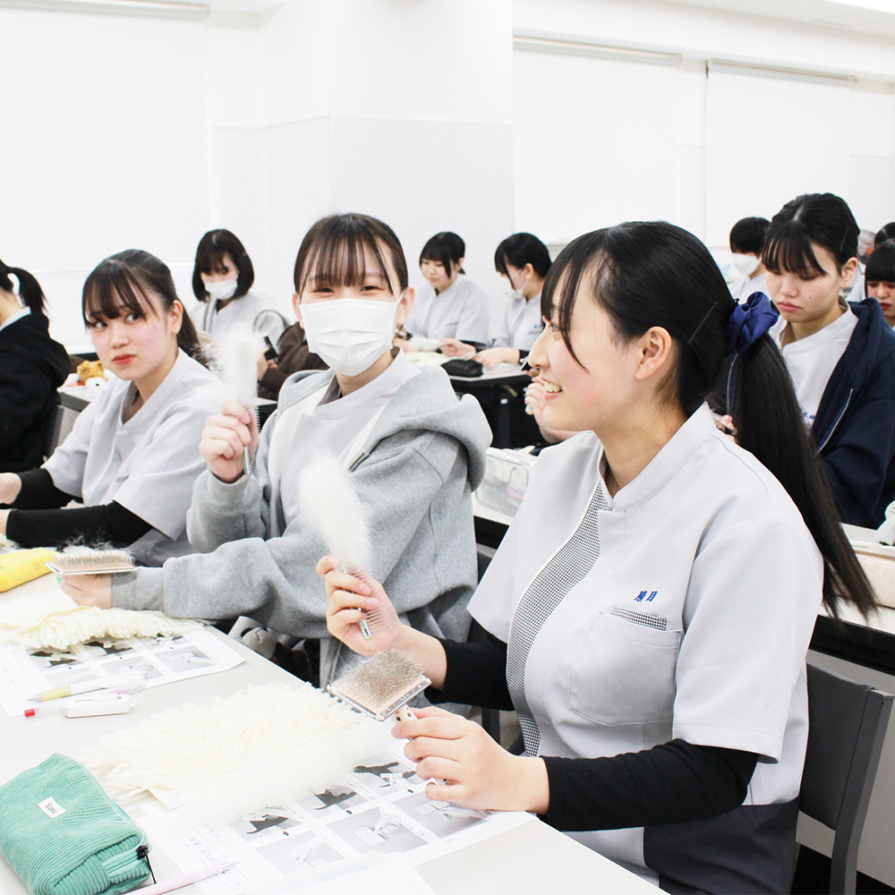１年生、トリミング準備①